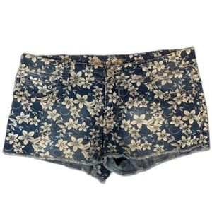 Denim Short Shorts Cut Offs Floral Patterned Shorts Size 11 FreeStyle Revolution